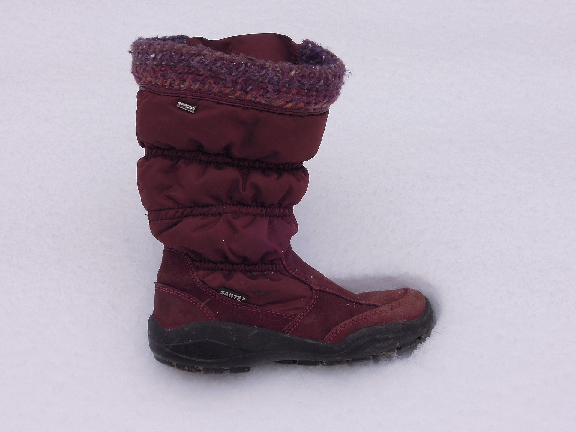 winter boots snow street